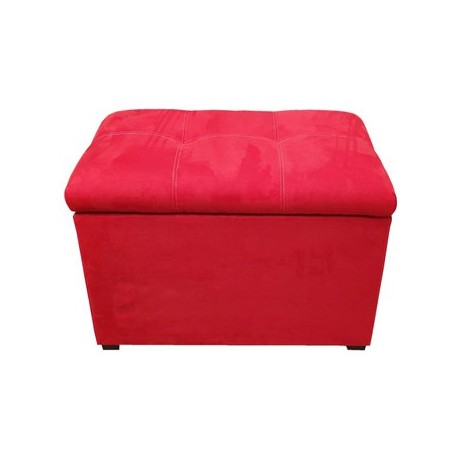 BAÚL HAMBURGO SUEDE ROJO ESPACIO MUEBLES