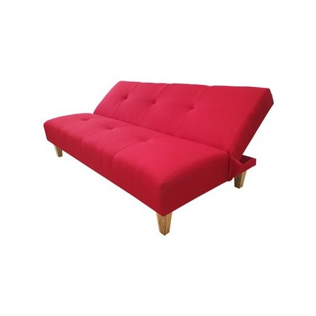 FUTON ECCO CURRY ROJO ESPACIO MUEBLES