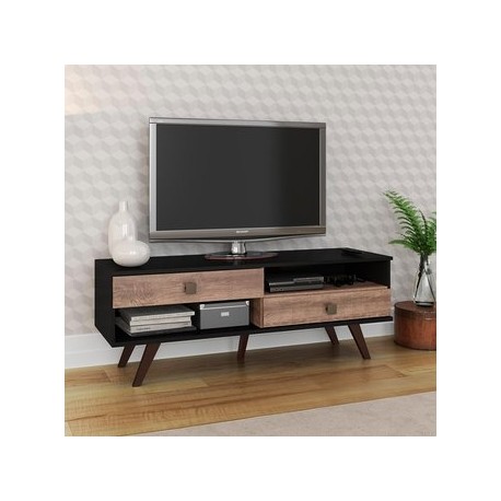 Mesa De TV Bertolini RT 3069 Negro Rusti...